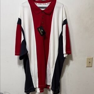 5xlMen's Shirt in Red, White, and Black